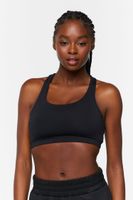 Women's High Impact Crisscross Sports Bra in Black, XS