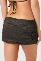 Women's Glitter Knit Swim Cover-Up Skirt Medium