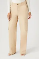 Women's High-Rise Wide-Leg Pants in Khaki, XS