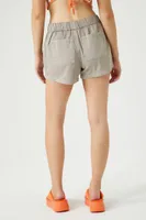 Women's Twill Pull-On Shorts in Natural Large