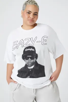 Women's Eazy-E Graphic T-Shirt in White, 0X