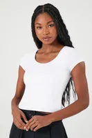 Women's Seamless Scoop T-Shirt in Cream, XL