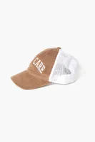 Corduroy Self Care Trucker Cap in Camel/White