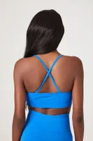 Women's Seamless Crisscross Sports Bra in Sapphire Medium