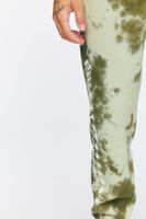 Men Tie-Dye Metamorph Graphic Joggers in Olive Large