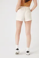 Women's Tie-Waist Twill Paperbag Shorts