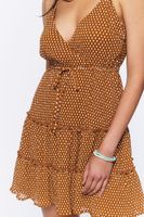 Women's Polka Dot Mini Cami Dress in Brown/Cream Medium