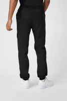 Men Twill 3D Pocket Cargo Joggers in Black Large