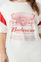 Women's Budweiser Graphic T-Shirt in White/Red, 3X