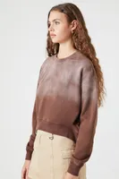 Women's Cloud Wash Drop-Sleeve Pullover in Brown Small