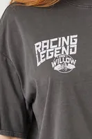 Women's Willow Racing Graphic T-Shirt in Washed Black Small