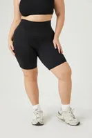 Women's Active Seamless Biker Shorts in Black, 2X