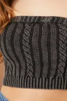 Women's Cable Sweater-Knit Tube Top