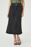 Women's Frayed M-Slit Maxi Skirt