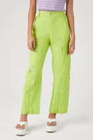 Women's Wide-Leg Cargo Pants in Lily Pad Medium