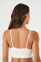 Women's O-Ring Seamless Bralette in White Medium