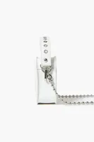 Women's Ball Chain Crossbody Bag in White