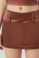 Women's Satin Mini Skirt Cappuccino