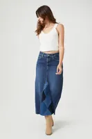 Women's Patchwork Denim Maxi Skirt , XS