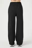 Women's French Terry Straight-Leg Pants in Black Small