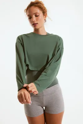 Women's Organically Grown Cotton Hot Shorts in Heather Grey Medium