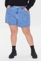 Women's Embroidered Denim Shorts