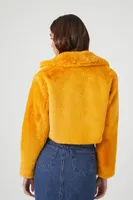 Women's Plush Cropped Coat