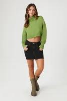 Women's Cropped Turtleneck Sweater