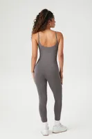 Women's Fitted Mineral Wash Cami Jumpsuit in Charcoal, XL