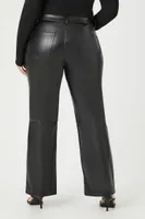 Women's Faux Leather Straight Pants