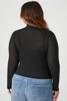 Women's Mock Neck Top Black,