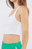 Women's Cropped Tank Top in White Large