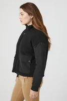 Women's Faux Shearling Bomber Jacket Large