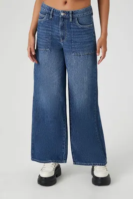 Women's Mid-Rise Straight-Leg Jeans Medium Denim,
