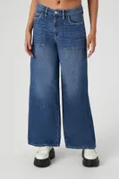 Women's Mid-Rise Straight-Leg Jeans Medium Denim,