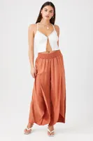 Women's Tulip-Hem Wide-Leg Pants in Clay Medium