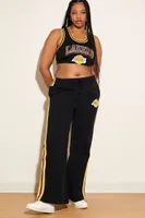 Women's Los Angeles Lakers Crop Top in Black, 0X