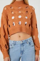 Women's Turtleneck Cutout Sweater