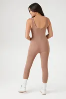 Women's Cotton-Blend Tank Jumpsuit Taupe