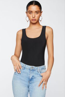 Women's Fitted Tank Bodysuit in Black Small