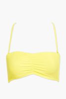 Women's Ruched Bandeau Bikini Top Citron