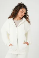 Women's Faux Shearling-Trim Hooded Jacket in Vanilla Medium