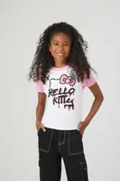 Girls Hello Kitty Raglan T-Shirt (Kids) Pink,