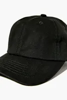 Men Curved-Brim Baseball Cap in Black