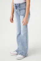 Girls High-Rise Flare Jeans (Kids) in Medium Denim, 13/14