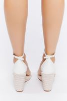 Women's Strappy Espadrille Wedges in White, 9