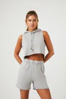 Women's Active French Terry Shorts in Grey Medium