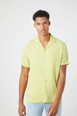 Men Cuban Collar Short-Sleeve Shirt Small