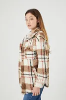 Women's Faux Shearling Plaid Shacket