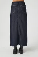 Women's Denim Maxi Slit Skirt ,